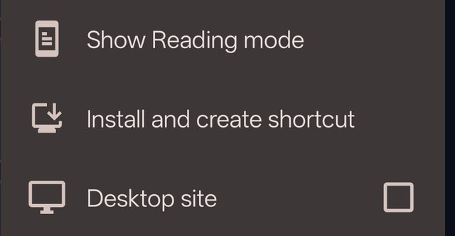 Chrome menu with the Install and create shortcut option